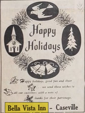 Bella Vista Inn - Dec 1965 Christmas Ad (newer photo)
